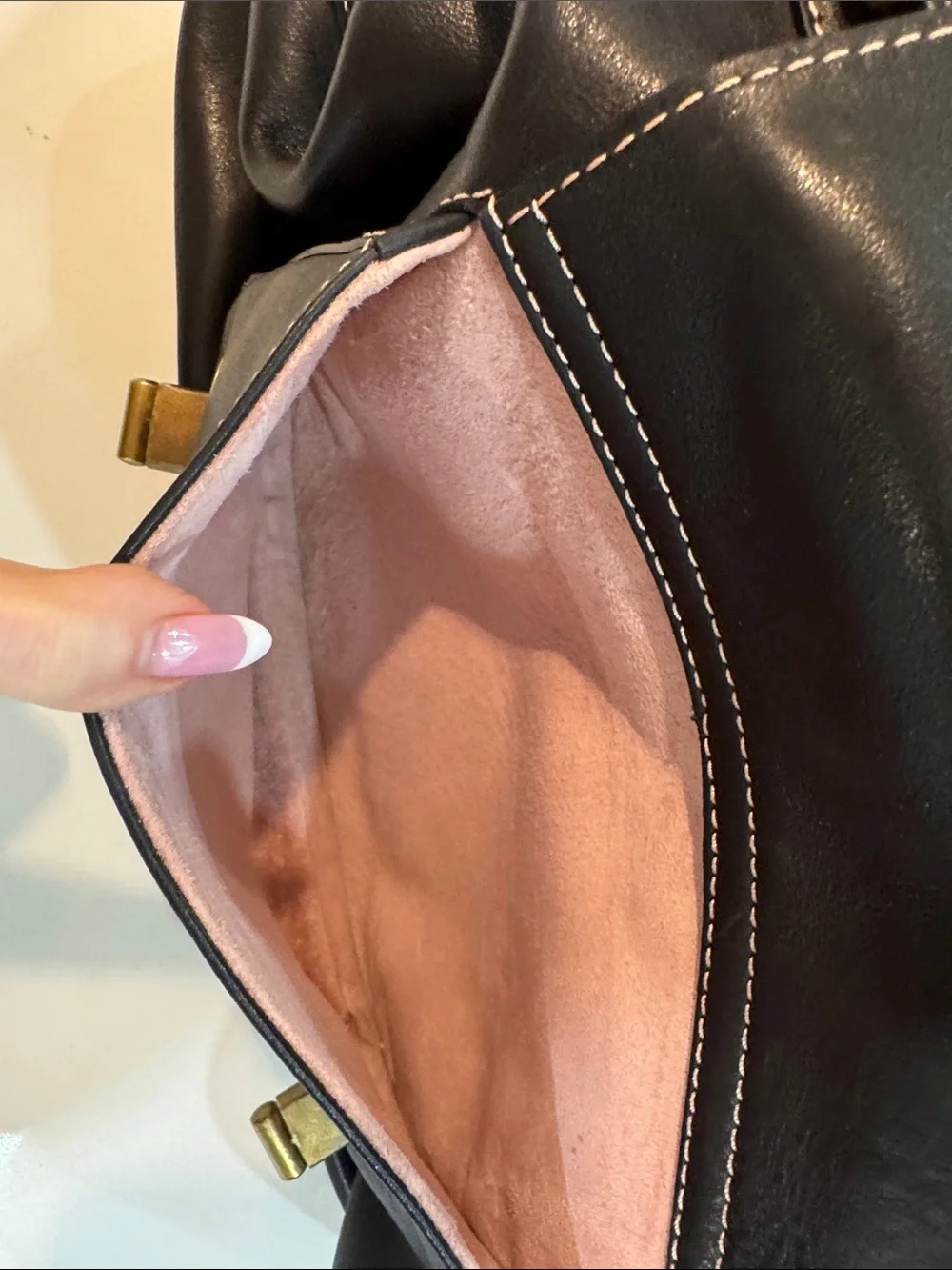 Marc Jacobs Black Leather Top-Handle Tote with Gold Hardware